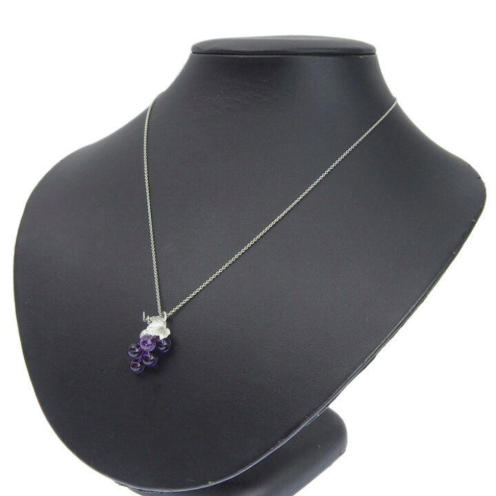 MIKIMOTO】K18アメジスト、真珠 葡萄ネックレス・.。*・ 赤く 