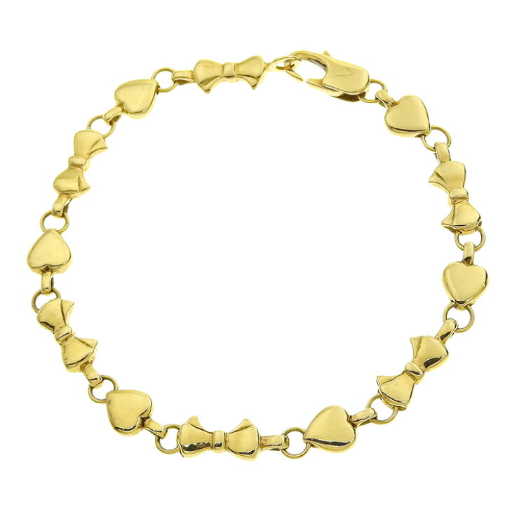 楽天市場】TIFFANY&Co ティファニー ハート リボン ブレスレット K18YG 
