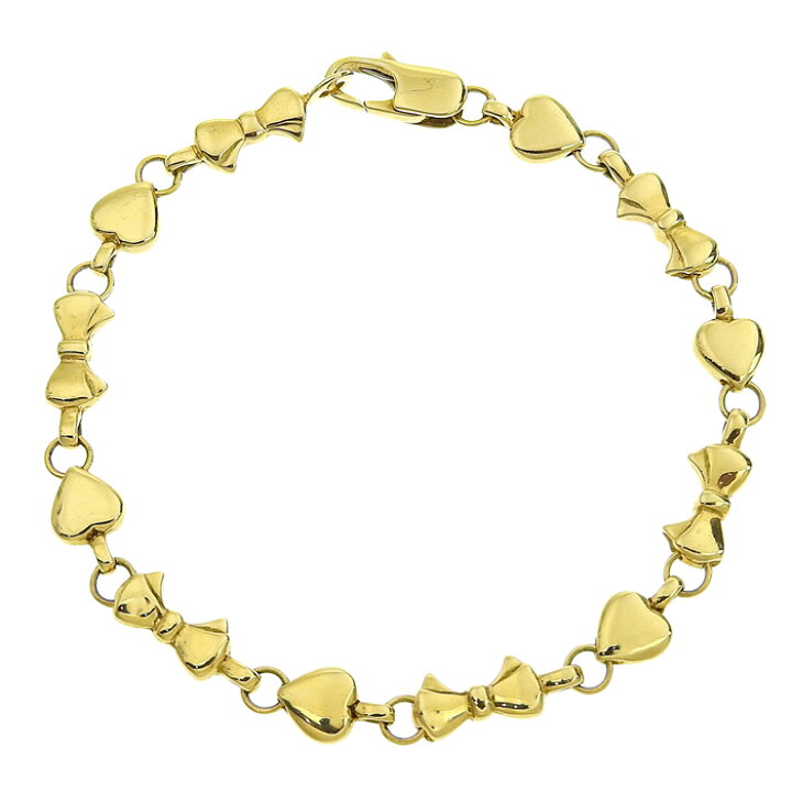 楽天市場】TIFFANY&Co ティファニー ハート リボン ブレスレット K18YG 