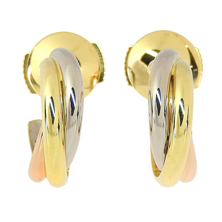 楽天市場】Cartier カルティエ トリニティ ピアス K18YG K18WG K18PG  