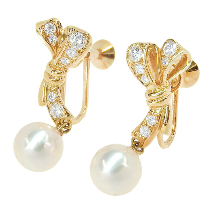 楽天市場】MIKIMOTO ミキモト リボン 1P パール ダイヤ 