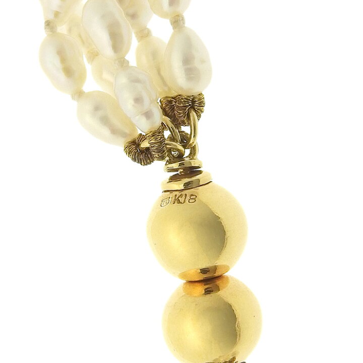 楽天市場】MIKIMOTO ミキモト バロック パール ネックレス K18YG 750 
