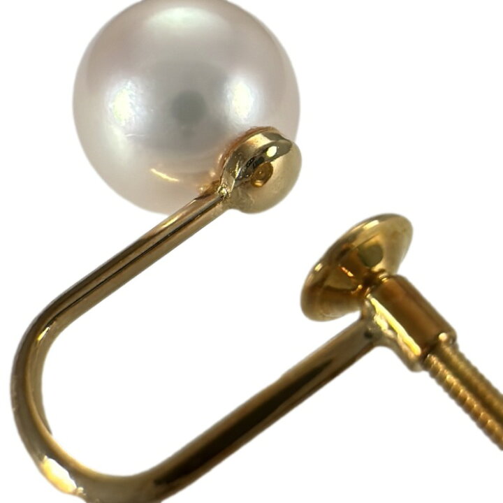 楽天市場】MIKIMOTO ミキモト デザイン パール イヤリング K18YG 750  
