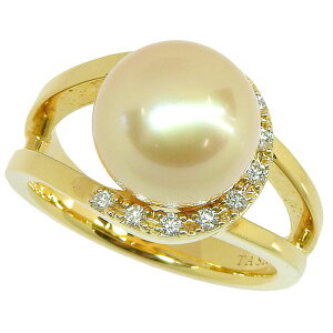 y|Cg7{ ő10~N[|ʌzTASAKI ^TL p[ _C O K18YG 750 CG[S[h p[ 10.3mm _Ch 0.09ct 12 w ^ ANZT[ fB[X 