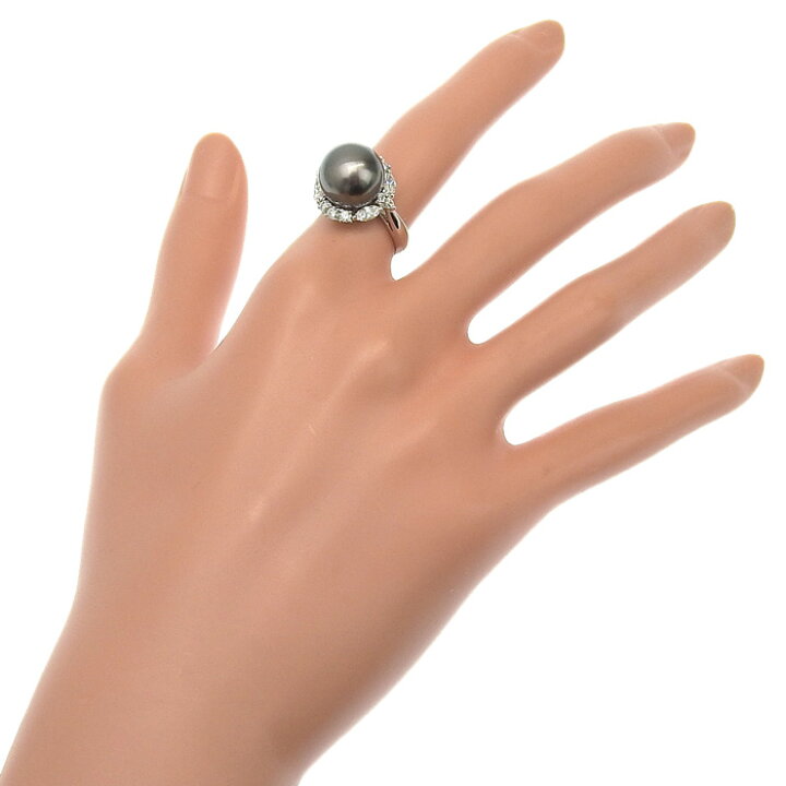 楽天市場】MIKIMOTO ミキモト デザイン 黒蝶 パール ダイヤ リング 
