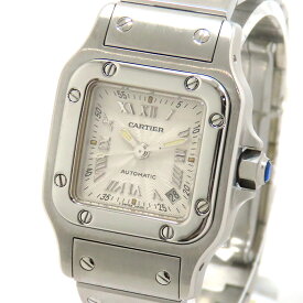 【ポイント20倍＆ 最大10万円割引クーポン数量限定 8/4 20時〜】Cartier カルティエ サントスガルベ SM W20044D6 シルバー文字盤 SS ステンレススチール 腕時計 自動巻 レディース 送料無料【仕上済】241001019953