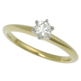 【クーポン利用で最大10万円割引 7/4 20時から】 TIFFANY & Co. ティファニー ソリティア ダイヤ リング K18YG/Pt950 750 イエローゴールド プラチナ ダイヤモンド 0.25ct 11号 指輪 アクセサリー レディース 送料無料 241100077062 ★