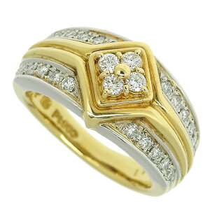 Le Supre-Diamant ル・シュプール・ディアマン デザイン ダイヤ リング Pt960 プラチナ K18YG 750 イエローゴールド ダイヤモンド 0.41ct 約11号 指輪 アクセサリー レディース 送料無料 241100077946 ★