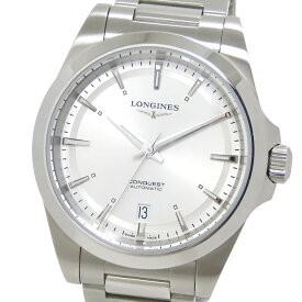 【ポイント7倍＆ 最大10万円割引クーポン数量限定 1/21 20時から】LONGINES ロンジン コンクエスト L3.720.4.72.6 シルバー文字盤 SS ステンレススチール 保証書付 腕時計 自動巻き メンズ 送料無料【未使用】241001023645