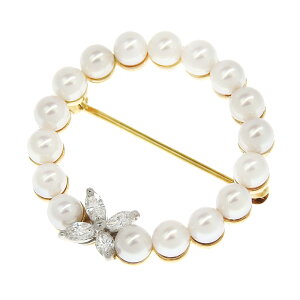 y|Cg20{ ő10~N[|ʌ zTIFFANY & Co. eBt@j[ rNgA _C p[ u[` K18YG Pt950 750 CG[S[h v`i _Ch p[ ^ ANZT