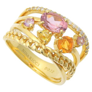 NINA RICCI jib` fUC }`J[ Xg[ O K18YG 750 CG[S[h sNg} Ip[ Tt@CA _Ch 0.12ct 12 w ANZT[ fB[X 