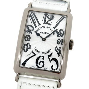 【最大10万円割引クーポン 数量限定 10/24 20時から】 FRANCK MULLER フランクミュラー ロングアイランド ジョーカー 1200SC MAG J シルバー文字盤 K18WG 750 ホワイトゴールド インデックスダイヤ 尾錠