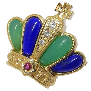 TASAKI �^�T�L �N���E�� ���`�[�t �J���Z�h�j�[ ���s�X���Y�� �_�C�� ���r�[ �u���[�` K18YG 750 �C�G���[�S�[���h �J���Z�h�j�[ ���s�X���Y�� �_�C�������h 0.04ct ���r�[ �A�N�Z�T���[ ���f�B�[