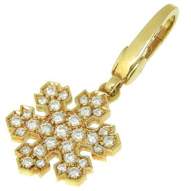 BVLGARI ブルガリ スノーフレーク チャーム K18YG 750 イエローゴールド ダイヤモンド ペンダントトップ アクセサリー レディース 送料無料 240101827301 ★