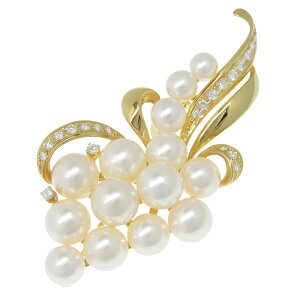 yN[|pōő10~ 12/3 20z MIKIMOTO ~Lg fUC p[ _C u[` K18YG 750 CG[S[h p[ ^ 4.8`7.7mm _Ch ANZT[ fB[X 