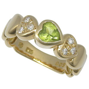 TASAKI �^�T�L �n�[�g ���`�[�t �y���h�b�g �_�C�� �����O K18YG 750 �C�G���[�S�[���h �y���h�b�g �_�C�������h 0.09ct 8.5�� �w�� �A�N�Z�T���[ ���f�B�[�X �������� 241100092610 ��