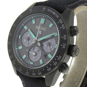 SEIKO �Z�C�R�[ �v���X�y�b�N�X �X�s�[�h�^�C�}�[ �u���b�N�V���[�Y SBDL105 / V192-0AH0 �O���[������ SS �X�e�����X�X�`�[�� �L�����o�X �r���v �\�[���[ �����Y �������� 241001026646 ��