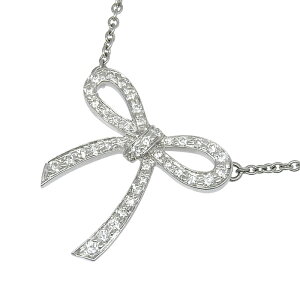 TIFFANY & Co. �e�B�t�@�j�[ �{�E ���{�� �_�C�� �l�b�N���X Pt950 �v���`�i �_�C�������h 40cm ����� �A�N�Z�T���[ ���f�B�[�X �������� 241100099340 ��