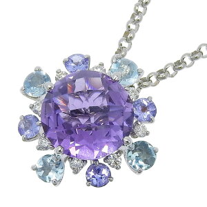 TASAKI �^�T�L �f�U�C�� �A���W�X�g �J���[�X�g�[�� �_�C�� �l�b�N���X K18WG 750 �z���C�g�S�[���h �A���W�X�g �J���[�X�g�[�� �_�C�������h 0.13ct �`45cm �A�W���X�^�[�t ����� �A�N�Z�T���[ ��