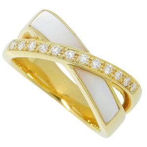 TASAKI �^�T�L �f�U�C�� �V�F�� �_�C�� �����O K18YG 750 �C�G���[�S�[���h �V�F�� �_�C�������h 0.11ct 10�� �w�� �A�N�Z�T���[ ���f�B�[�X �������� 241100096443 ��