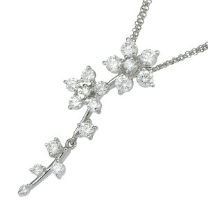TASAKI �^�T�L �t�����[���`�[�t �_�C�� �l�b�N���X K18WG 750 �z���C�g�S�[���h �_�C�������h 1.00ct 38cm�A�W���X�^�[�t ����� �A�N�Z�T���[ ���f�B�[�X �������� 241100097574 ��