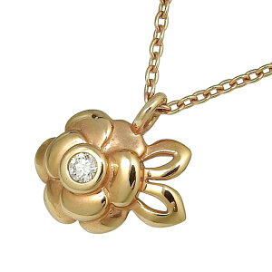 TASAKI �^�T�L �t�����[���`�[�t �_�C�� �l�b�N���X K18PG 750 �s���N�S�[���h �_�C�������h 0.02ct 38cm �A�W���X�^�[�t ����� �A�N�Z�T���[ ���f�B�[�X �������� 241100102448 ��