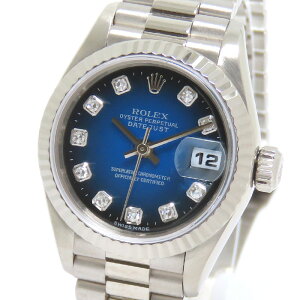 �y�ő�10���~�����N�[�|�� ���ʌ���z ROLEX �����b�N�X �f�C�g�W���X�g 79179G A�� �u���[������ K18WG 750 �z���C�g�S�[���h 10P�_�C�������h �����C ������ ���f�B�[�X �r���v ���������y�d���