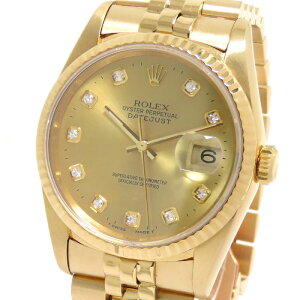 �y�ő�10���~�����N�[�|�� ���ʌ���z ROLEX �����b�N�X �f�C�g�W���X�g 16238G X�� �V�����p���S�[���h������ K18YG 750 �C�G���[�S�[���h 10P�_�C�������h �����C ������ �����Y �r���v ��������