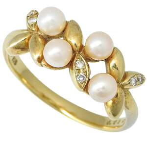 �y�ő�10���~�����N�[�|�� ���ʌ���z MIKIMOTO �~�L���g �x�����[�^ �p�[�� �_�C�� �����O K18YG 750 �C�G���[�S�[���h �p�[�� �^�� �_�C�������h 0.03ct 16.5�� �w�� �A�N�Z�T���[ ���f�B�[�X ����