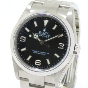 �y�ő�3���~�����N�[�|�� ���ʌ��� 4/1�`�z ROLEX �����b�N�X �G�N�X�v���[���[1 114270 D�� �u���b�N������ SS �X�e�����X�X�`�[�� �ۏ؏��t 105.4g �r���v ������ �����Y �������� 241001028733