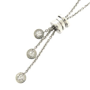 �y�ő�10���~�����N�[�|�� ���ʌ���z BVLGARI �u���K�� B-zero1 �G�������g �_�C�� �l�b�N���X K18WG 750 �z���C�g�S�[���h �_�C�������h 44cm �r�[�[������ �A�W���X�^�[�t ��14.9g �A�N�Z�T���[ ��