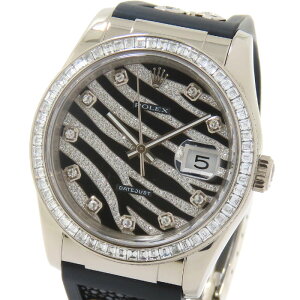 ROLEX �����b�N�X �f�C�g�W���X�g �[�u�� 116189BBR D�� �_�C���x�[�� �_�C�������h������ K18WG 750 �z���C�g�S�[���h ���o�[ 10P�_�C�������h �ۏ؏��t ��128.3g �r���v ������ �����Y ���������y�d