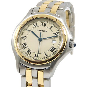 �y�ő�10���~�����N�[�|�����ʌ��� �z CARTIER �J���e�B�G �p���e�[�� �N�[�K�[ W35006B602 �N���[�������� K18YG×SS �C�G���[�S�[���h×�X�e�����X�X�`�[�� �R���r ��86.4g �r���v �d�r�� �{�[�C�Y 