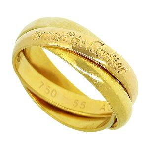 �y�ő�10���~�����N�[�|�����ʌ��� �z CARTIER �J���e�B�G les must de Cartier �g���j�e�B �����O K18YG K18WG K18PG 750 �C�G���[�S�[���h �z���C�g�S�[���h �s���N�S�[���h 55 15������ �w�� 8.7g �A�N�Z�T