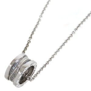 BVLGARI �u���K�� B-zero1 ���W�F���h �_�C�� �l�b�N���X K18WG 750 �z���C�g�S�[���h �r�[�[������ �y���_���g 45.5cm �_�C�������h ����� �A�W���X�^�[�t ��13.6g �A�N�Z�T���[ ���f�B�[�X �������� 
