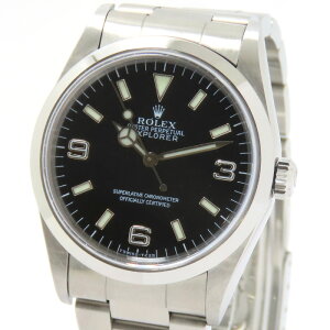 �y�ő�10���~�����N�[�|�� ���ʌ���z ROLEX �����b�N�X �G�N�X�v���[���[1 14270 U�� �u���b�N������ SS �X�e�����X�X�`�[�� �ۏ؏��t ��103.0g �r���v ������ �����Y �������� 241001032757
