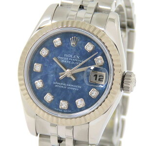 ROLEX �����b�N�X �f�C�g�W���X�g 179174G Z�� �\�[�_���C�g������ K18WG 750 SS �z���C�g�S�[���h �X�e�����X�X�`�[�� 10P�_�C�������h ��65.7g �r���v ������ ���f�B�[�X ���������y�d��ρz24100103083