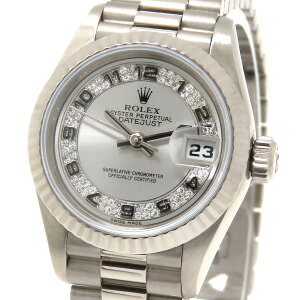 �y�ő�3���~�����N�[�|�� ���ʌ���z ROLEX �����b�N�X �f�C�g�W���X�g 69179 A�� �V���o�[������ K18WG 750 �z���C�g�S�[���h �����C �_�C�������h �~�����[�h�_�C���� �ۏ؏��t ��75.4g �r���v ��