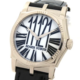 【ポイント7倍 最大10万円割引クーポン 数量限定 10/12 20時から】 ROGER DUBUIS ロジェデュブイ シンパシー SY40 14 0 1C.67A/27 ホワイト文字盤 K18WG 750 ホワイトゴールド 裏スケ 保証書付 約110.4g 腕時計 自動巻 メンズ 【メーカー修理品】241001034787 【中古】