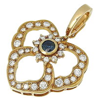 美品ミキモトMIKIMOTO 18KYG アコヤ真珠ダイヤモンドペンダントトップ 