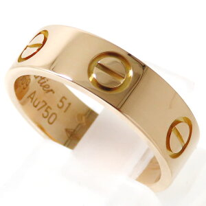 �y�ő�10���~�����N�[�|�� ���ʌ���z CARTIER �J���e�B�G ���u �����O K18PG 750 �s���N�S�[���h #51 11������ �w�� 5.2g �A�N�Z�T���[ ���f�B�[�X �������� 241100109735