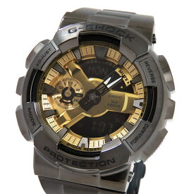 【最大10万円割引クーポン 数量限定】 CASIO カシオ Gショック アナログ デジタル 110シリーズ メタルバンドモデル GM-110BD-1A9JF ブラック文字盤 樹脂 SS ステンレススチール 保証書付き 166.3g クオーツ メンズ【未使用】【中古】