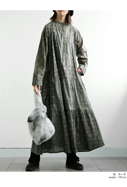 楽天市場】トップス ワンピース ワンピ 長袖 ロング ロングワンピ  