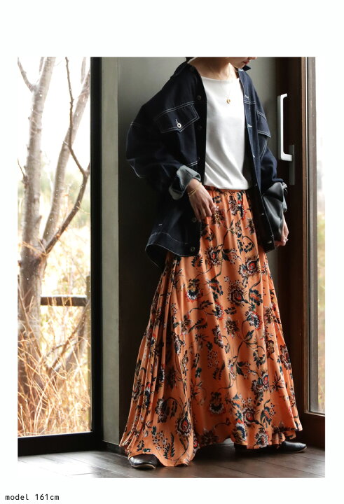 楽天市場】スカート ロング ロングスカート ワイドスカート ワイド  