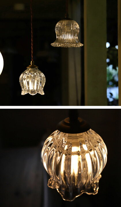 クリスタルフラワー型ランプシェード 