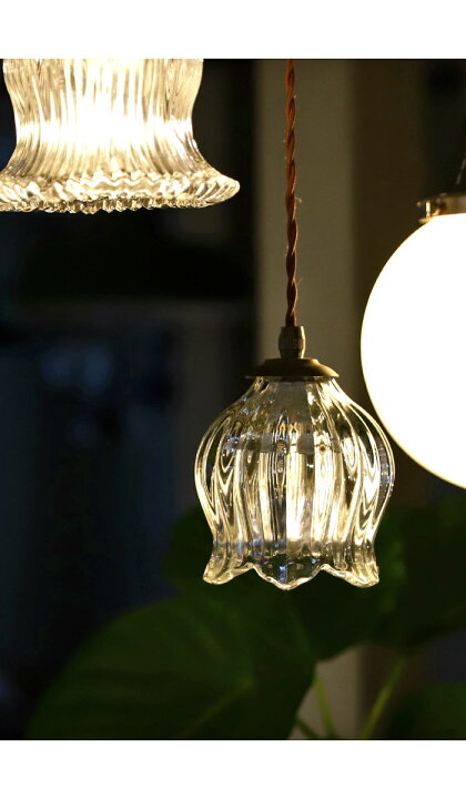 クリスタルフラワー型ランプシェード 