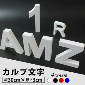 OSAMU カルプ文字 【一文字】アルファベット 文字 浮き文字 立体文字「英数字」 縦30cm×厚さ：3cm 屋外仕様 店舗 飲食店 会社名 看板 激安 格安 丈夫 耐久性抜群 目立つカラー使用 全国配送 Karupu-a300