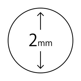 2mm直径 まるの枠 浸透印 シャチハタタイプ ハンコ [752500101]