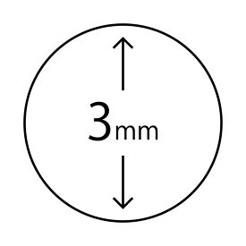 3mm直径 まるの枠 浸透印 シャチハタタイプ ハンコ [752500102]