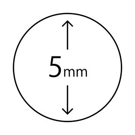 5mm直径 まるの枠 浸透印 シャチハタタイプ ハンコ [752500104]